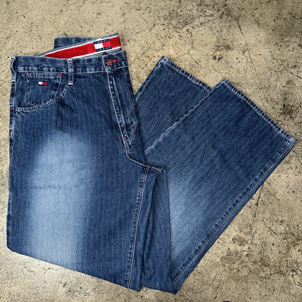 Vintage 2000s y2k Tommy jeans baggy hip hop jeans size 36 carpenter